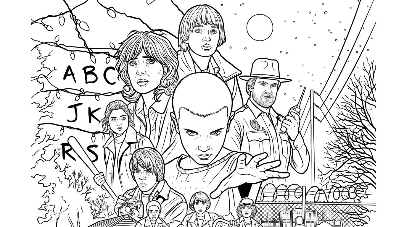 Stranger Things Páginas para colorir e desenhos para imprimir