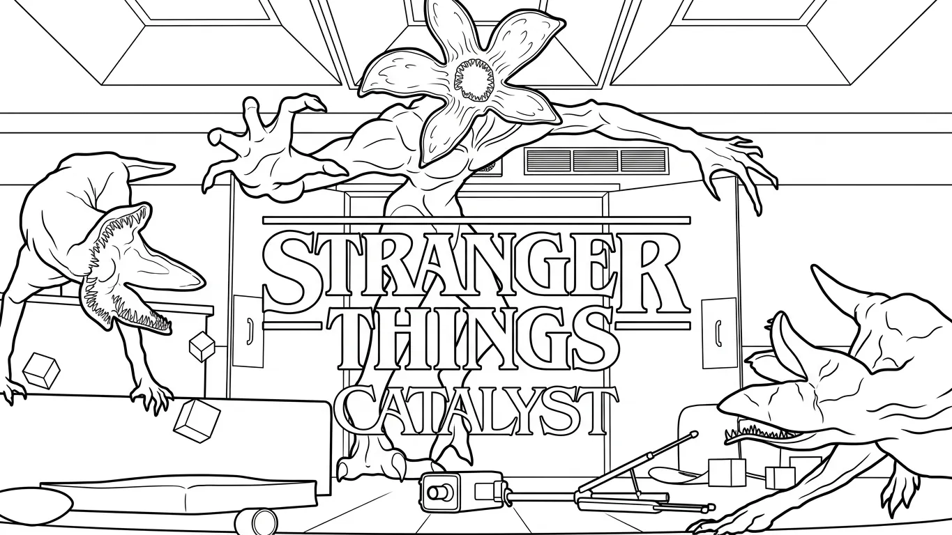 Stranger Things Desenhos para colorir e recortar.