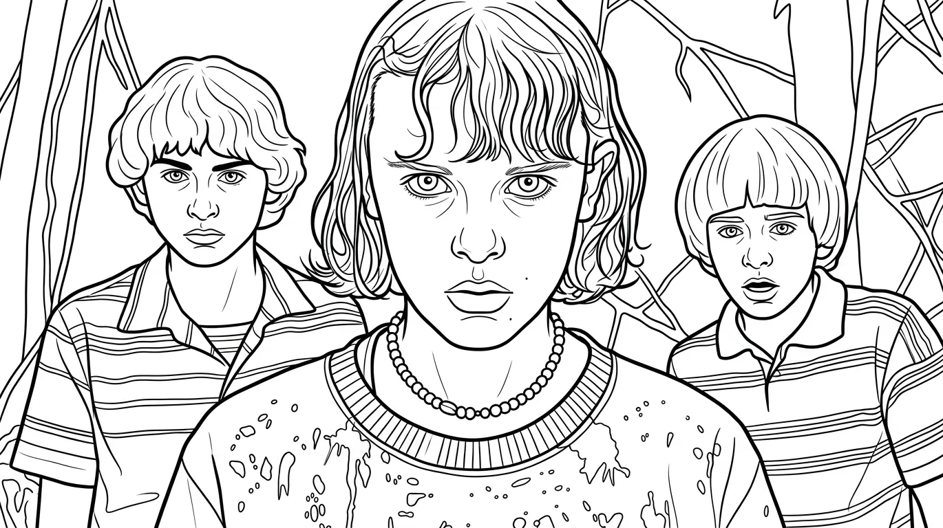 baixar Stranger Things Páginas para colorir gratuitas