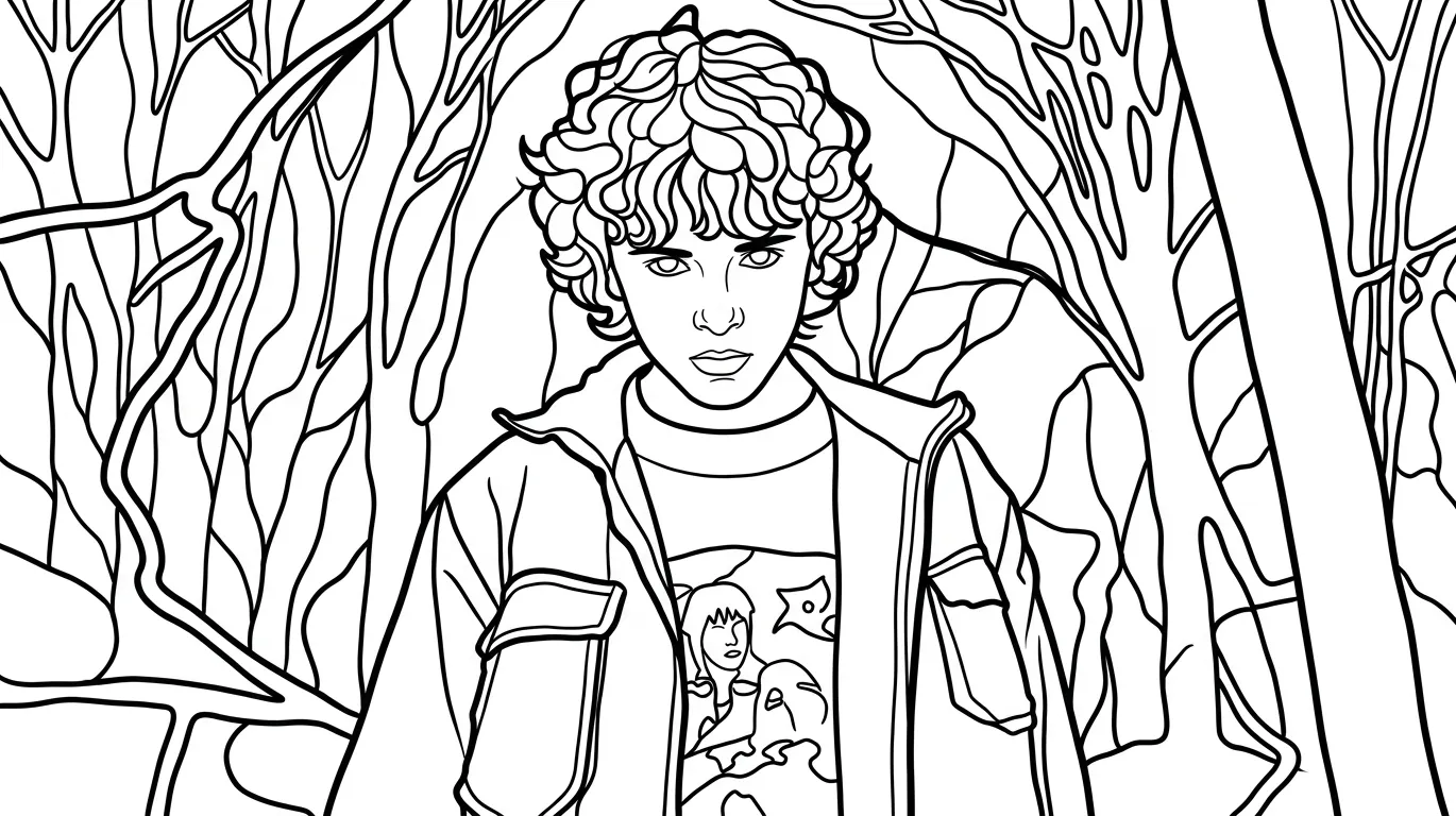 Stranger Things Desenhos para colorir para crianças de 4 anos
