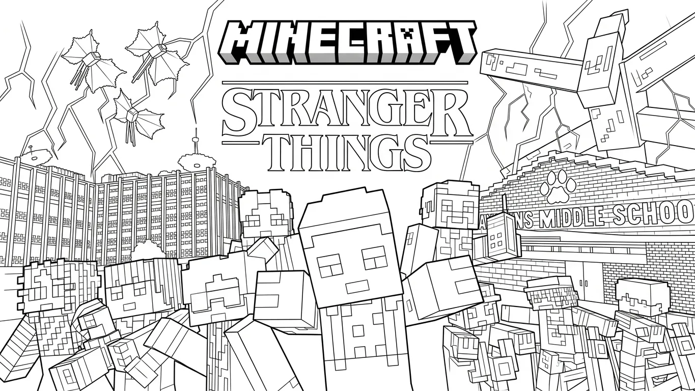 Stranger Things Desenhos para colorir online 1