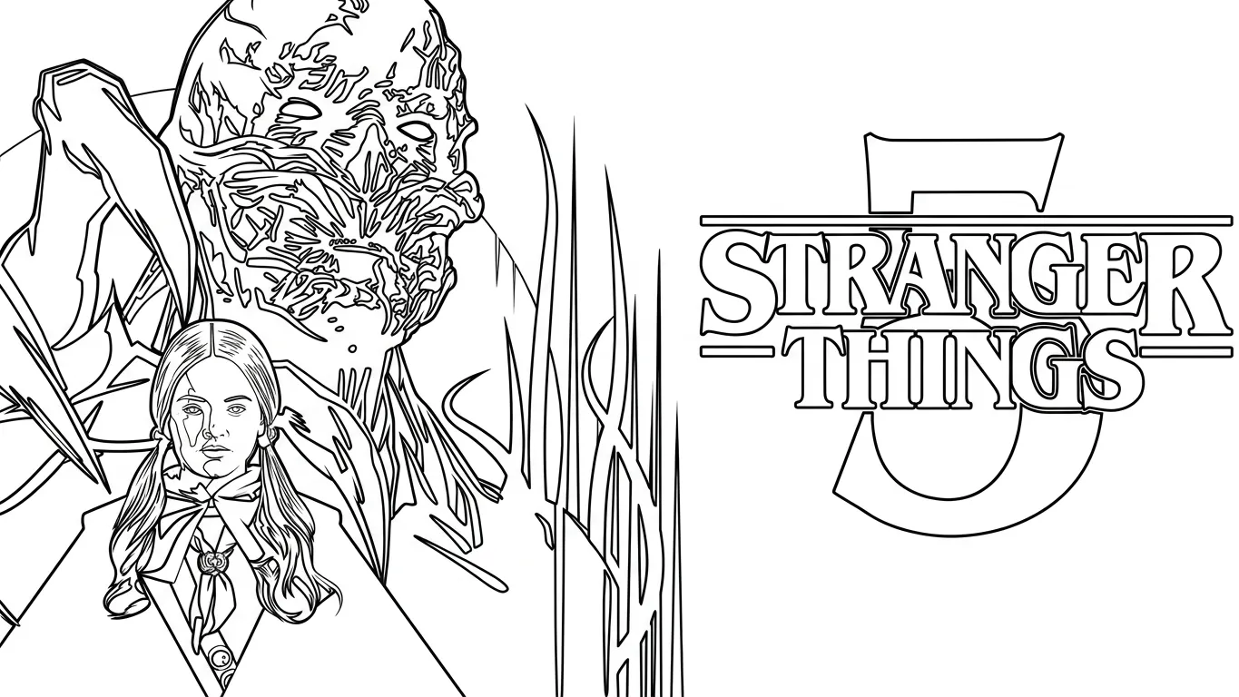 Stranger Things Páginas para colorir imprimíveis gratuitas (PDF)