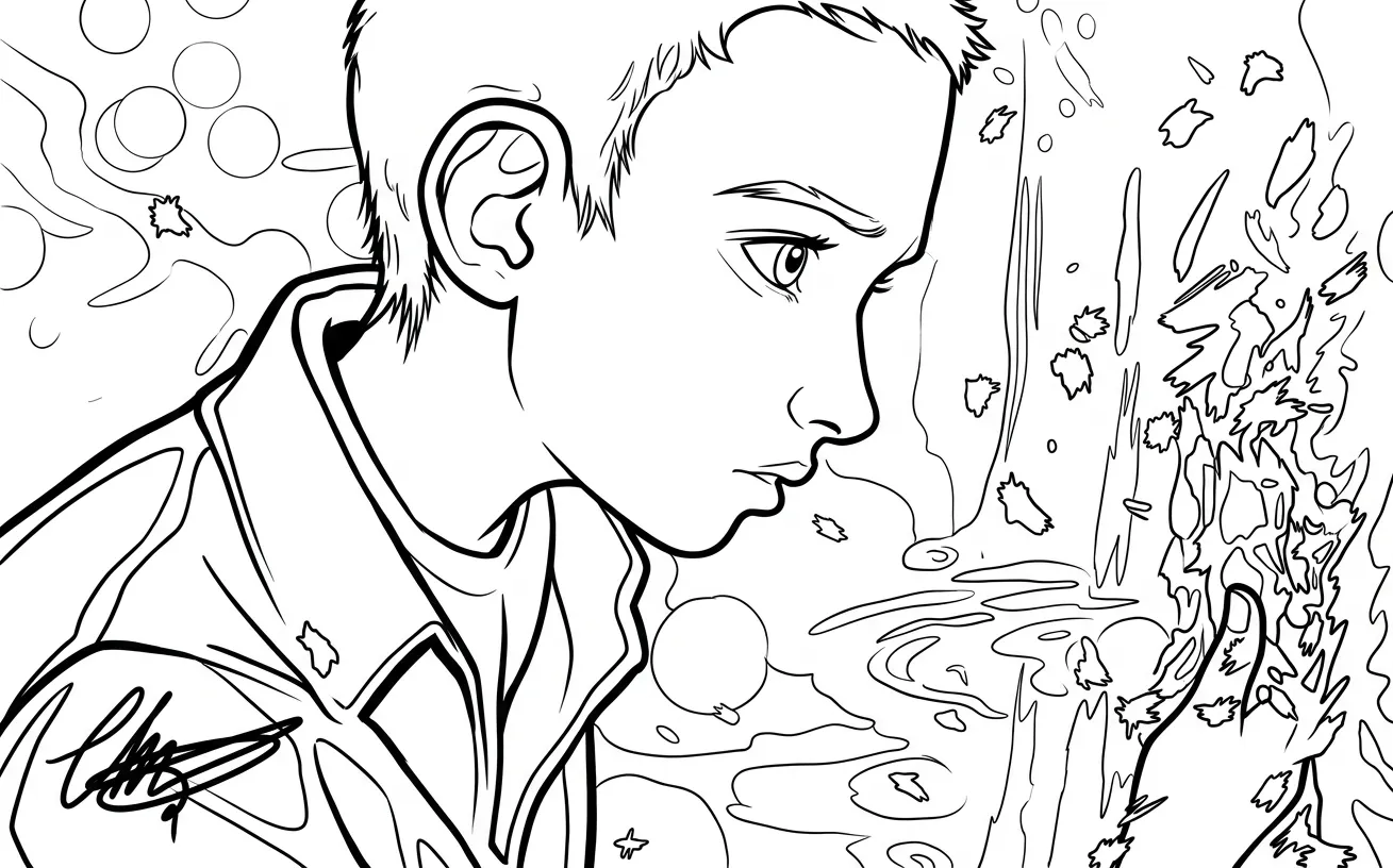 Stranger Things Desenhos para colorir gratuitos para imprimir para crianças