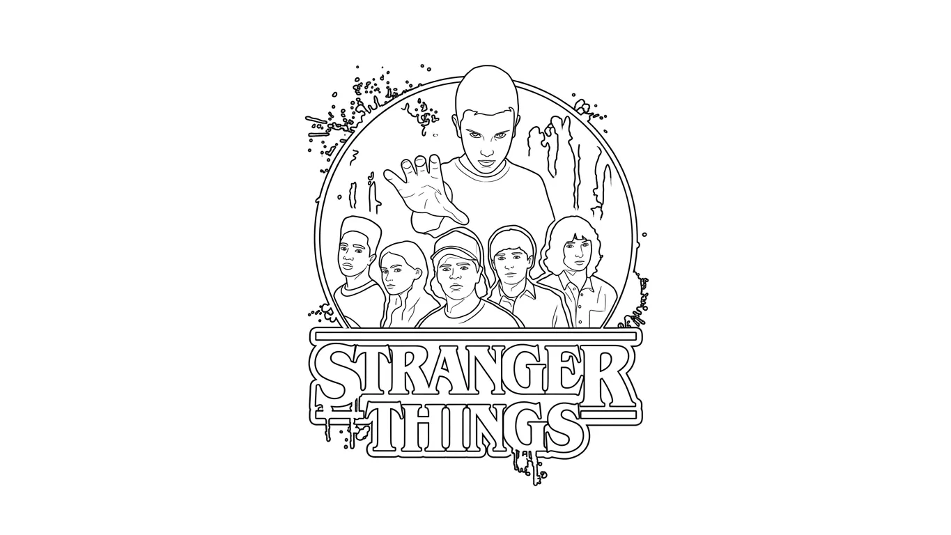 Stranger Things Desenhos para colorir para o ensino fundamental