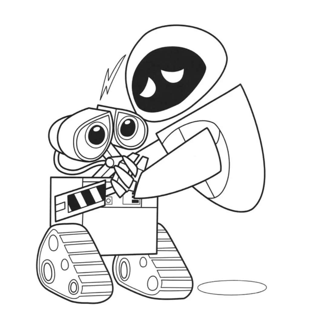 WALL E 1 para colorear gratis para imprimir