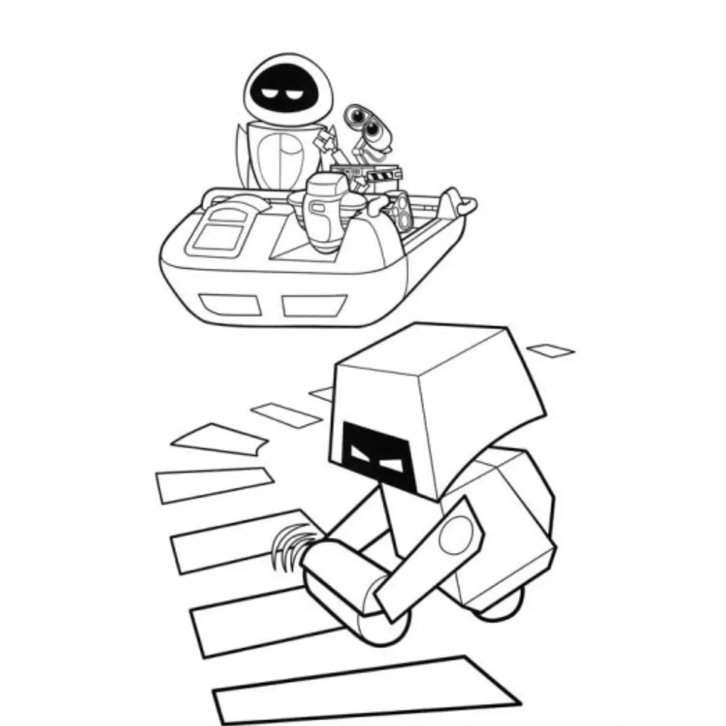 WALL E 10 para colorear y recortar para imprimir