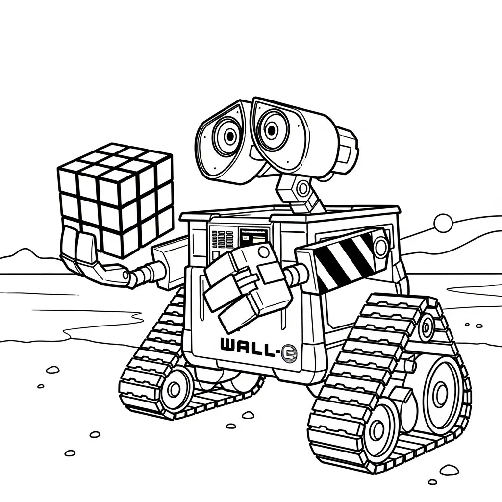 WALL E 12 para colorear para niño de 5 años