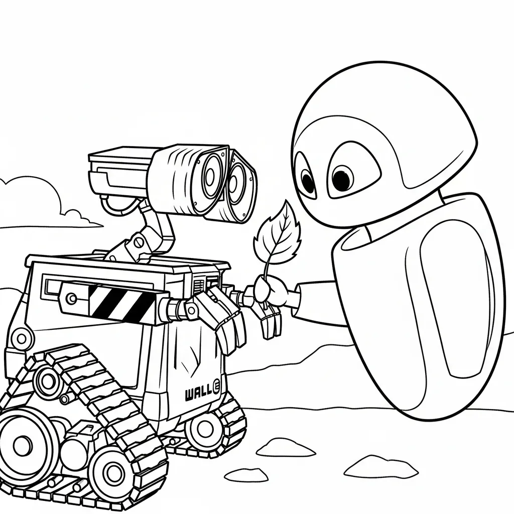 WALL E 15 para colorear para niño