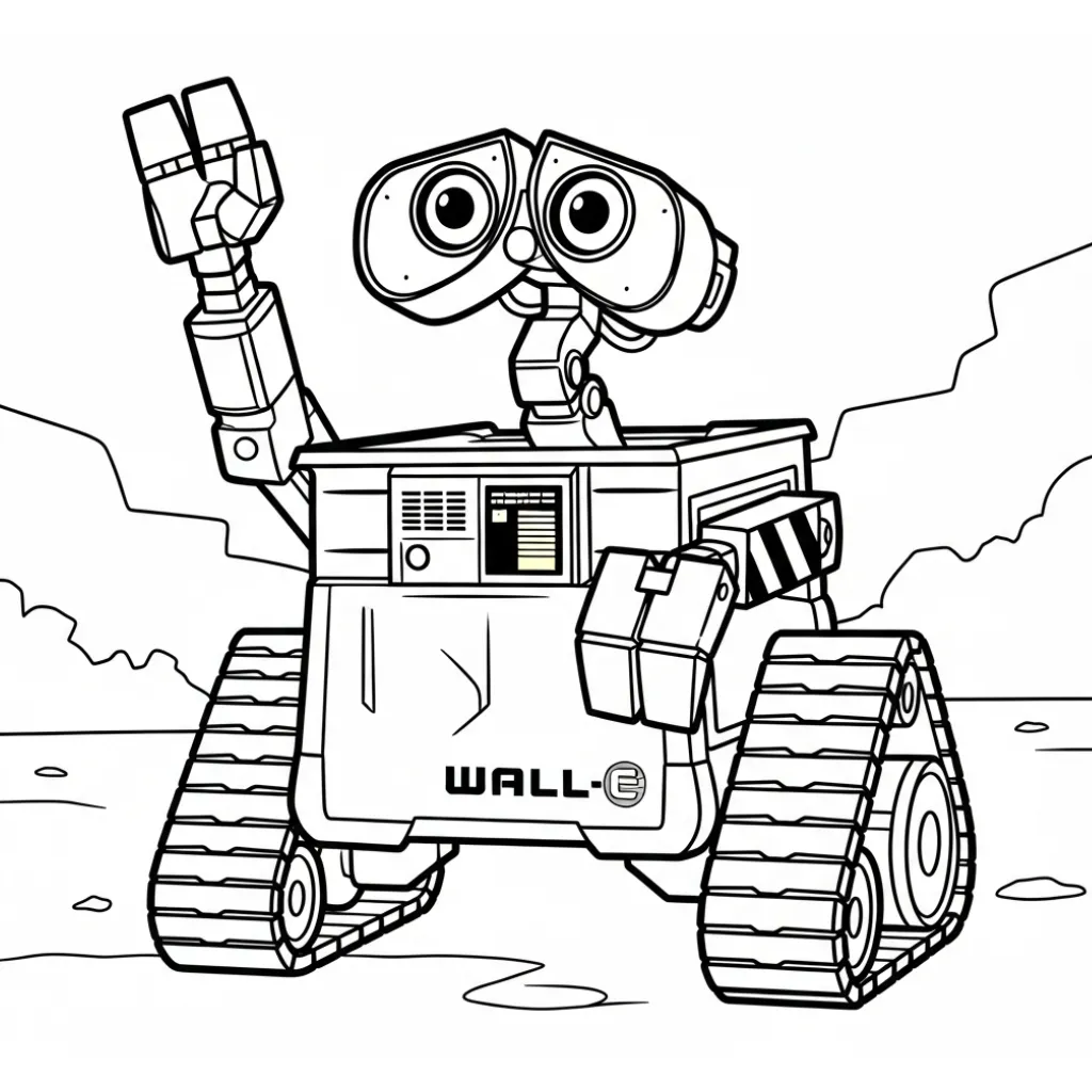 WALL E 25 para colorear en línea gratis
