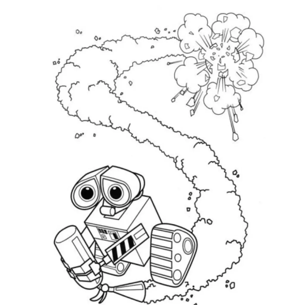 WALL E 28 para colorear para imprimir gratis
