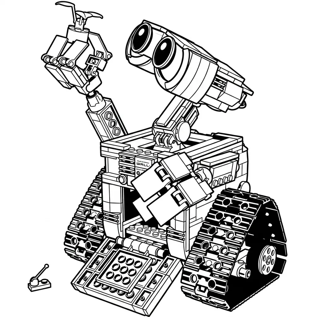 WALL E 7 para colorear y aprendizaje