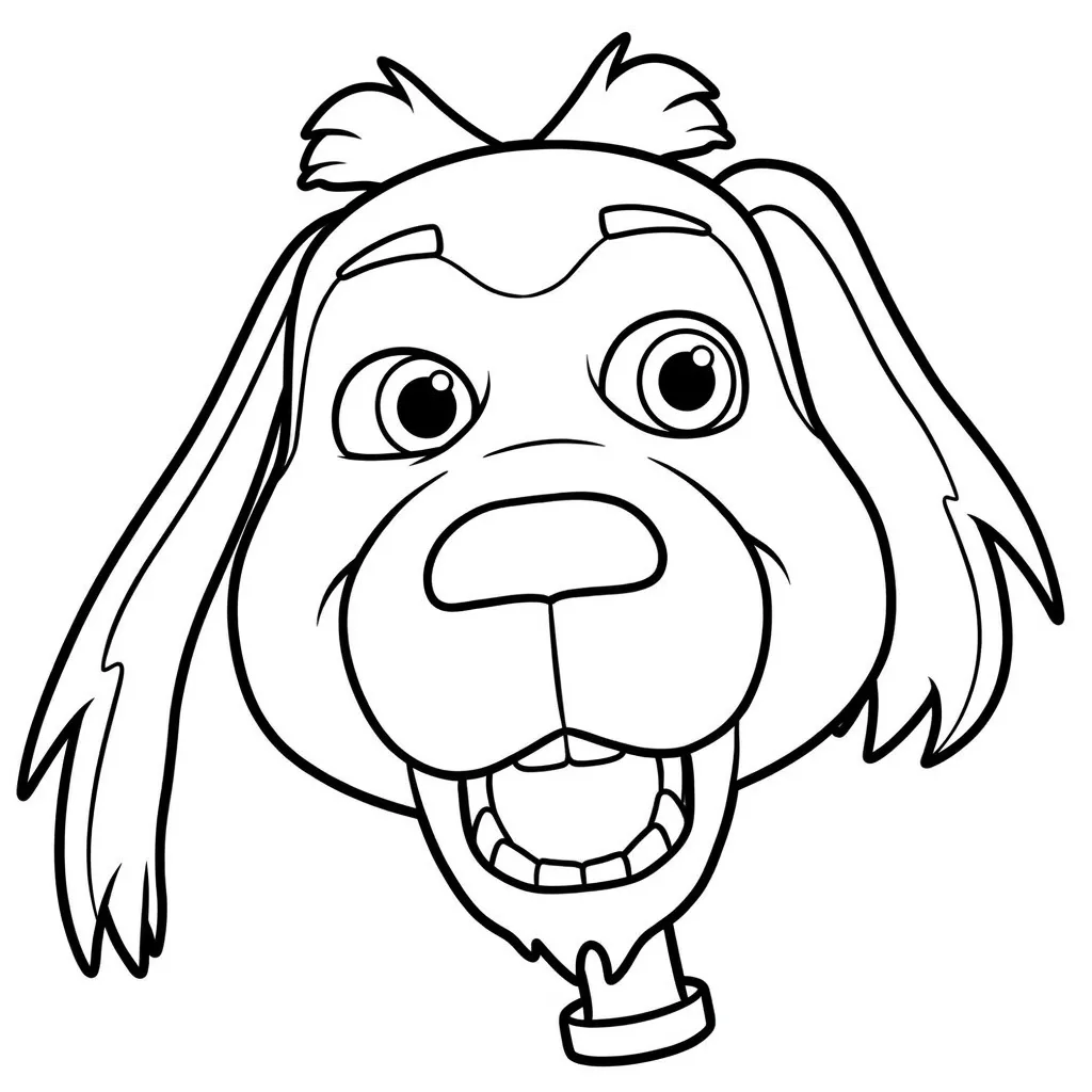Perro Chocolo 18 para colorear para imprimir para niño de 12 años