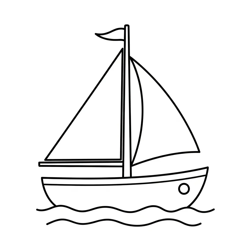 Barcos Para Colorear para colorear para imprimir para niño de 2 años