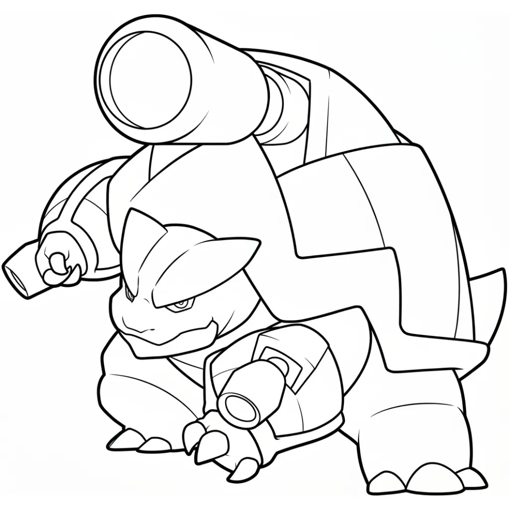 Blastoise 10 para colorear para imprimir para niño de 10 años