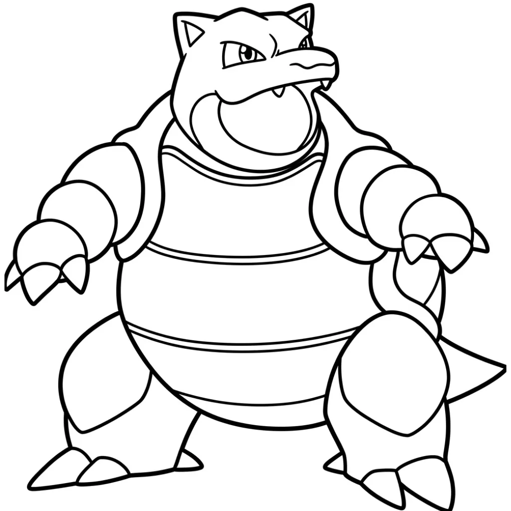 Blastoise 11 para colorear en línea para niño