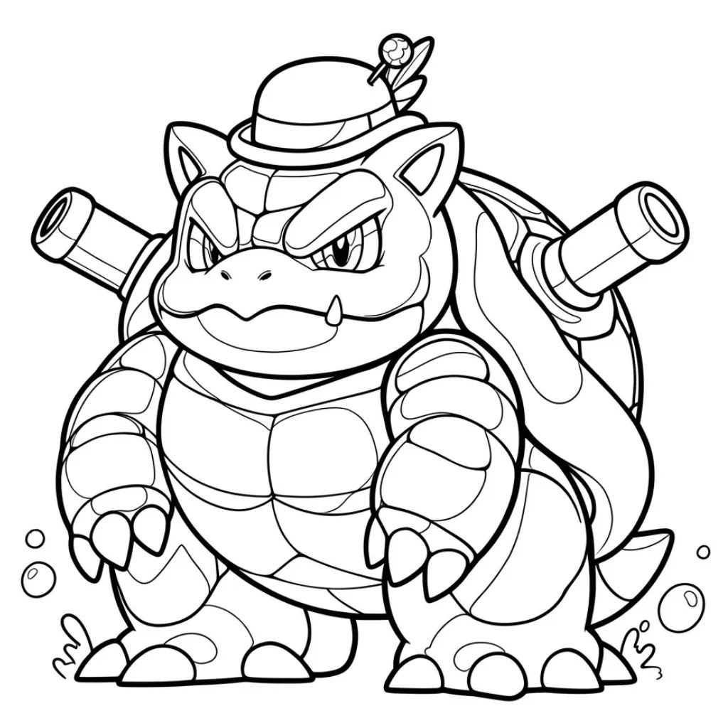Blastoise 12 para colorear en línea