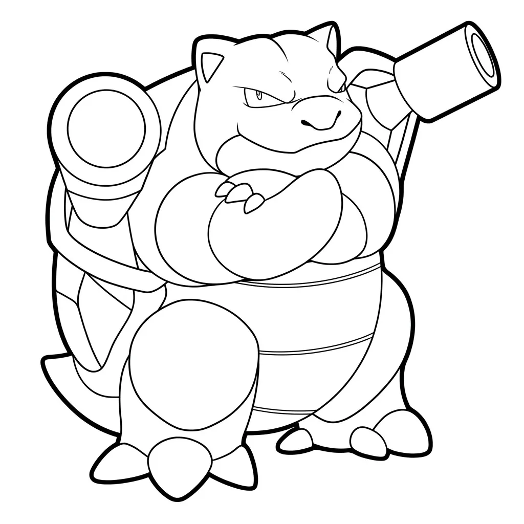 imprimir Blastoise 14 para colorear