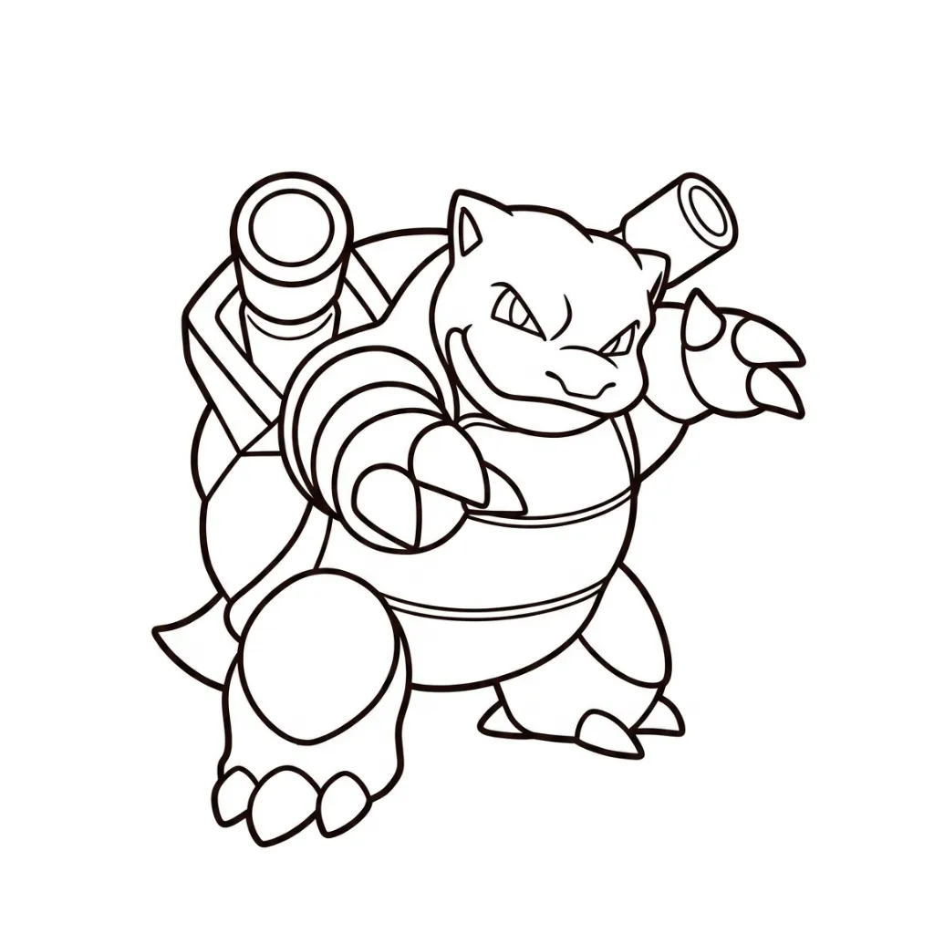 imagen para colorear Blastoise 16 niño