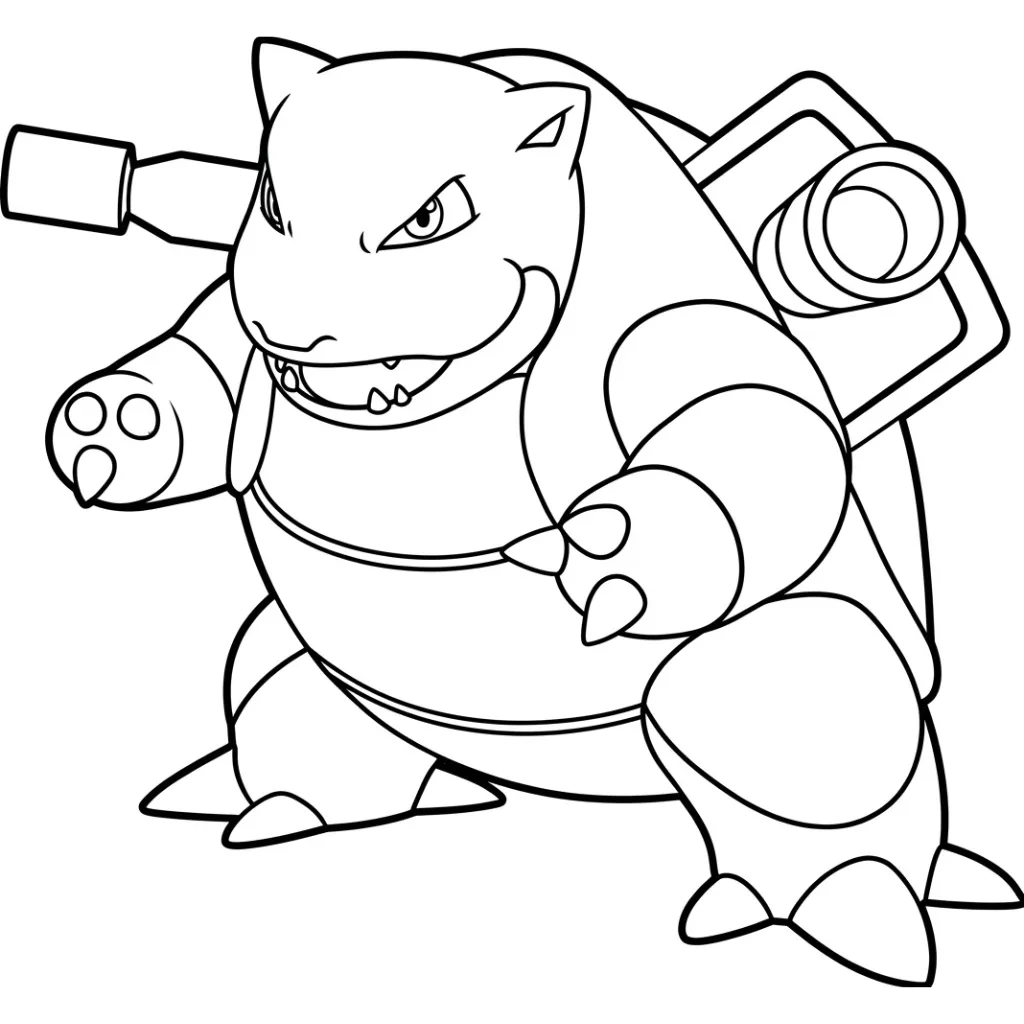 Blastoise 17 para colorear para niño