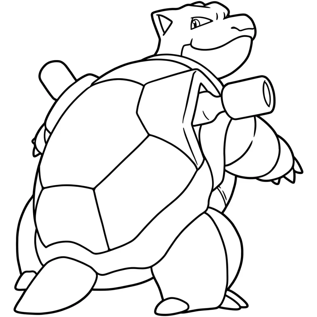 Blastoise 19 para colorear para imprimir para niño de 7 años