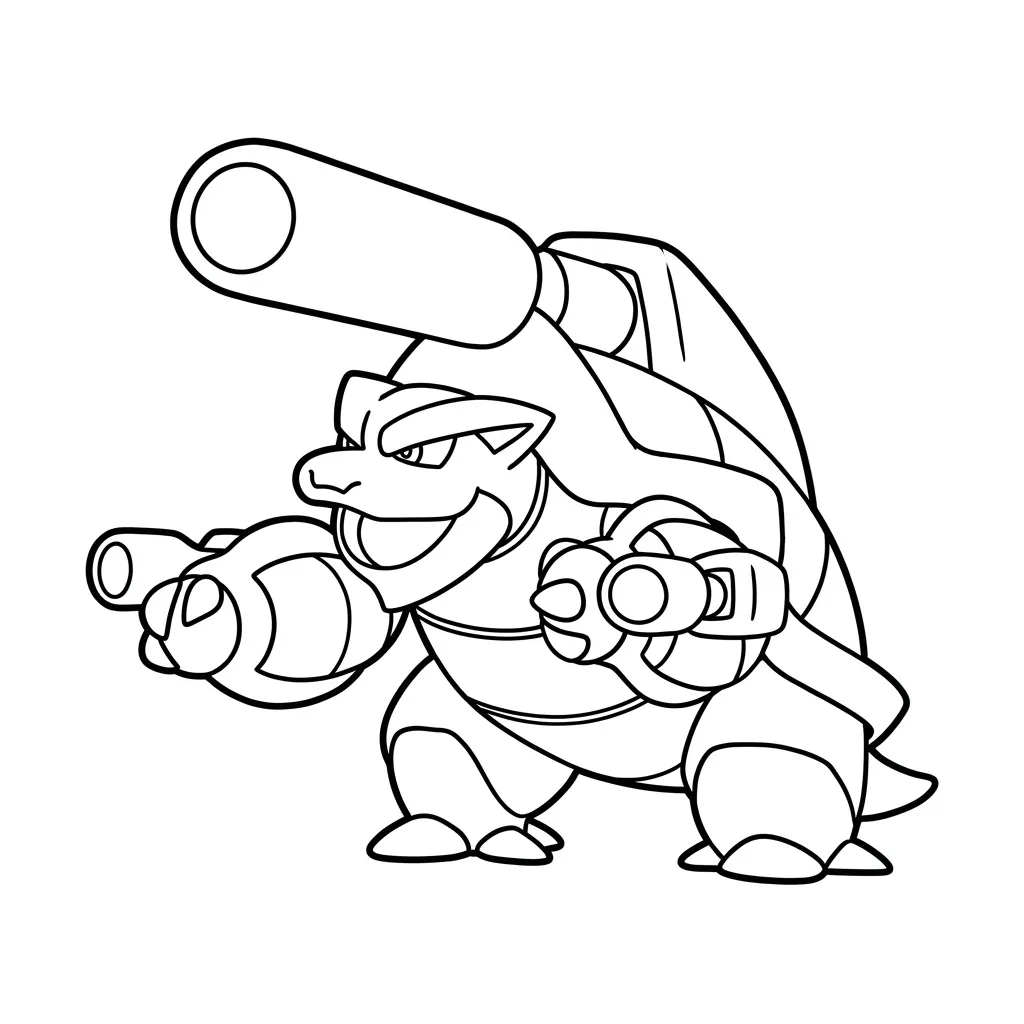 Blastoise 20 para colorear para imprimir para niño de 3 años