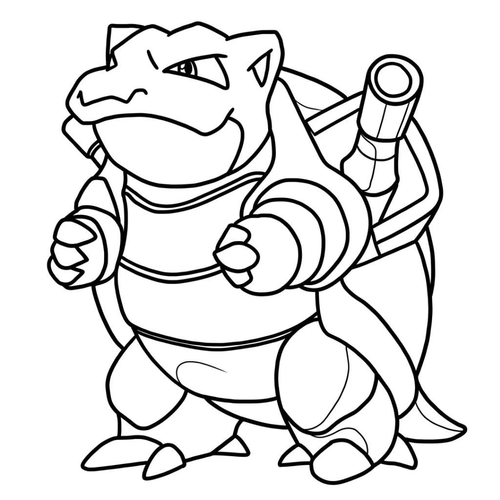 Blastoise 21 para colorear para imprimir para niño de 12 años