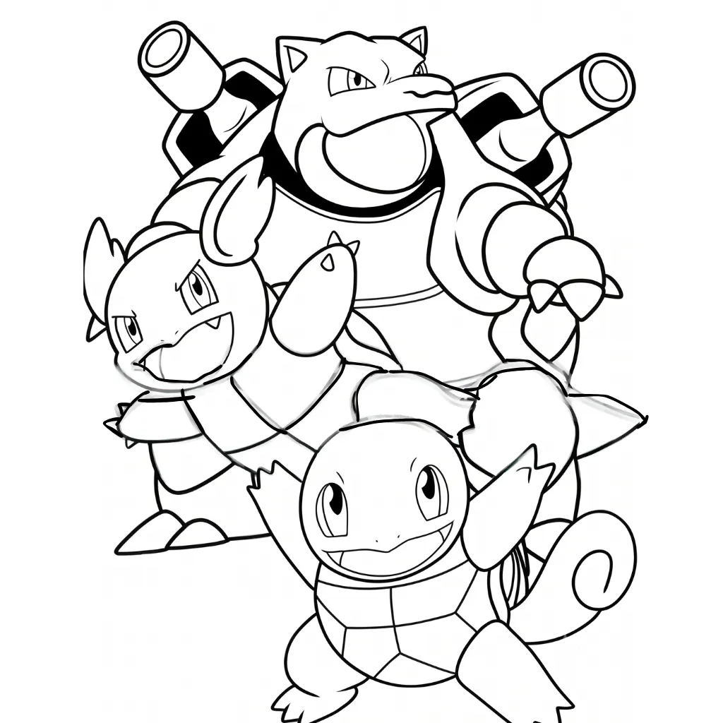 Blastoise 22 para colorear para imprimir gratis