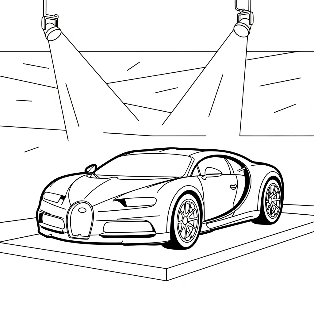 imprimir Bugatti 11 para colorear para niño