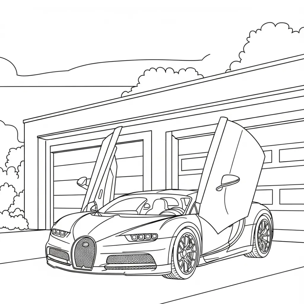 Bugatti 15 para colorear en línea