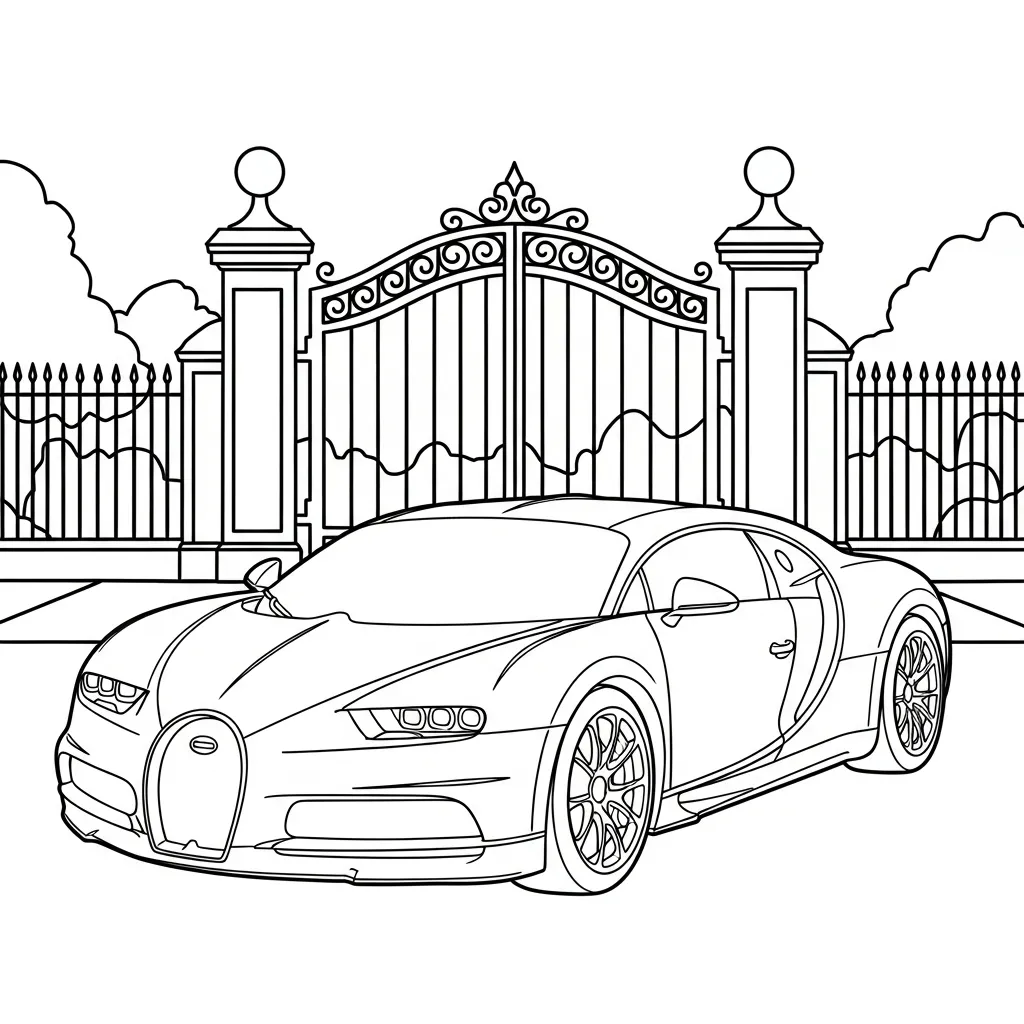 imprimir Bugatti 24 para colorear