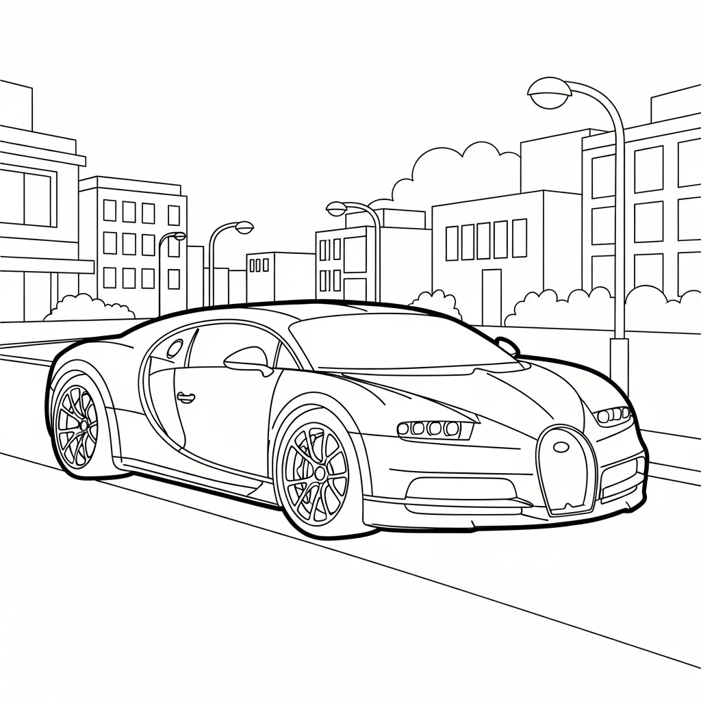 Bugatti 25 para colorear en línea