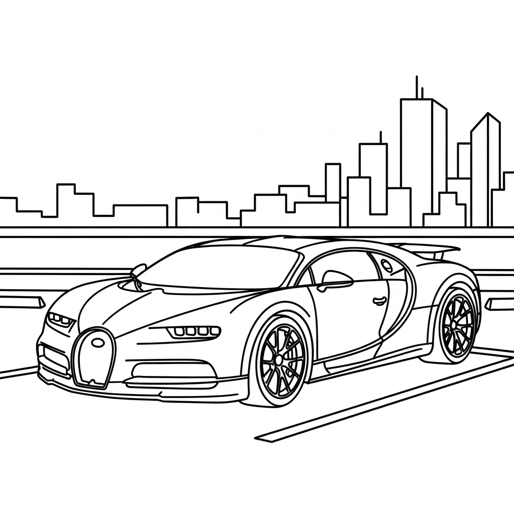descargar Bugatti 8 para colorear gratis