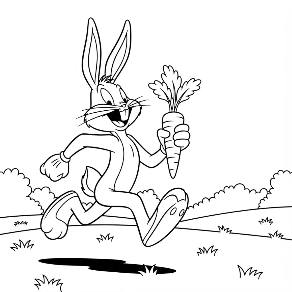 Bugs Bunny 10 para colorear en línea para niño