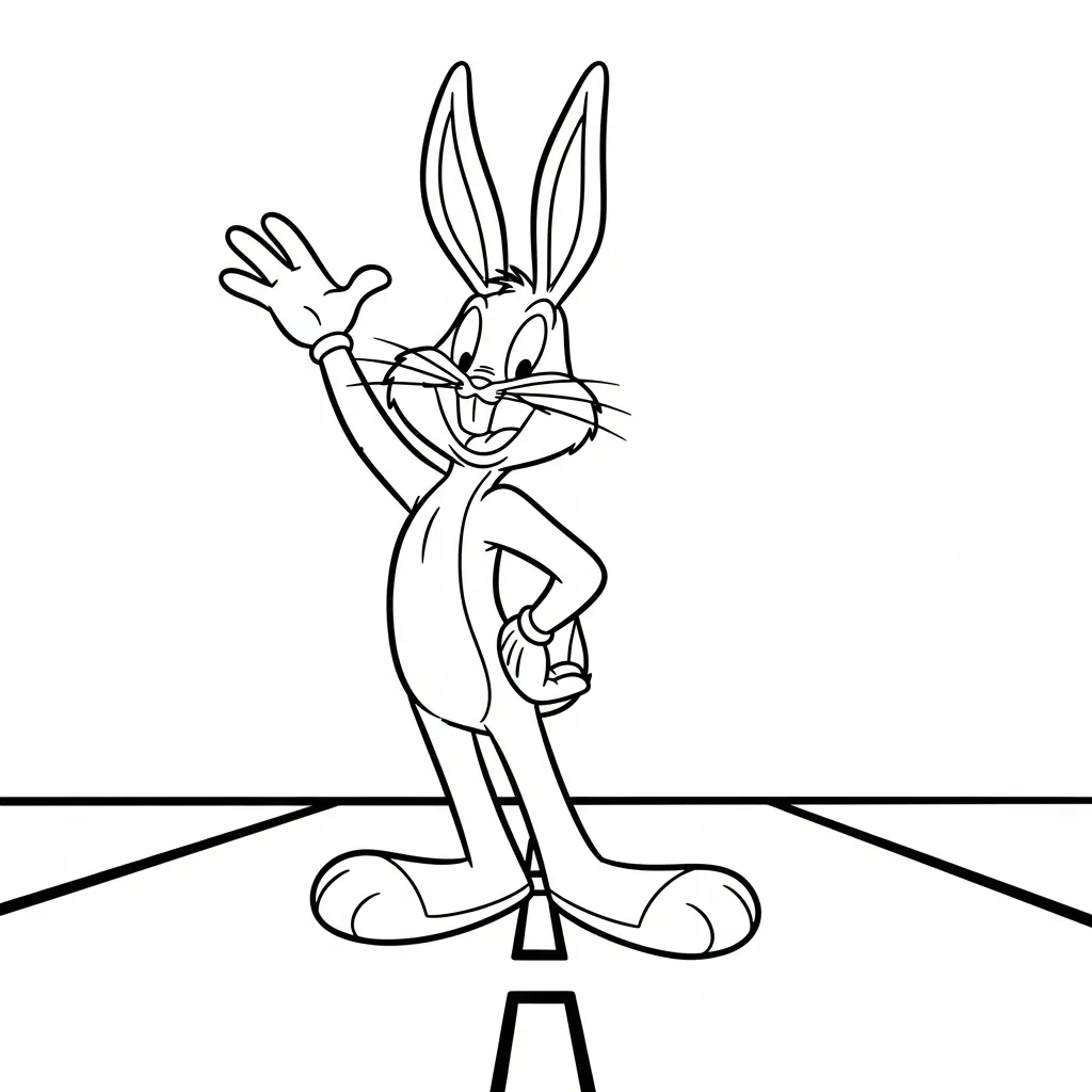 Bugs Bunny 11 para colorear para imprimir para niño de 4 años