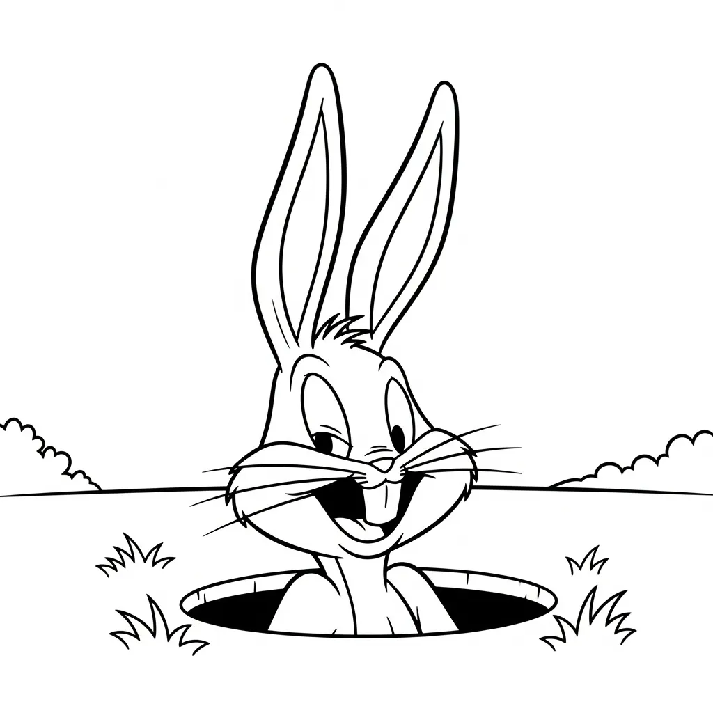Bugs Bunny 12 para colorear para primaria