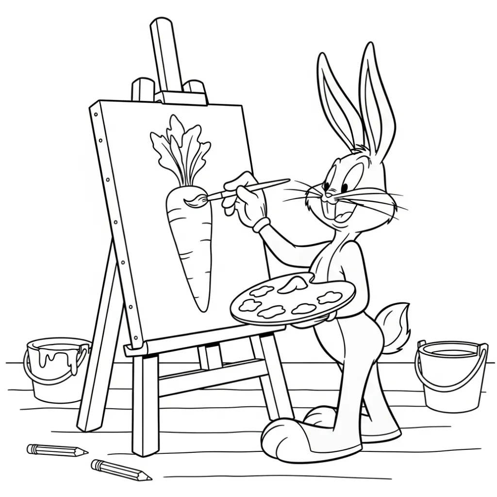 Bugs Bunny 13 para colorear para niños