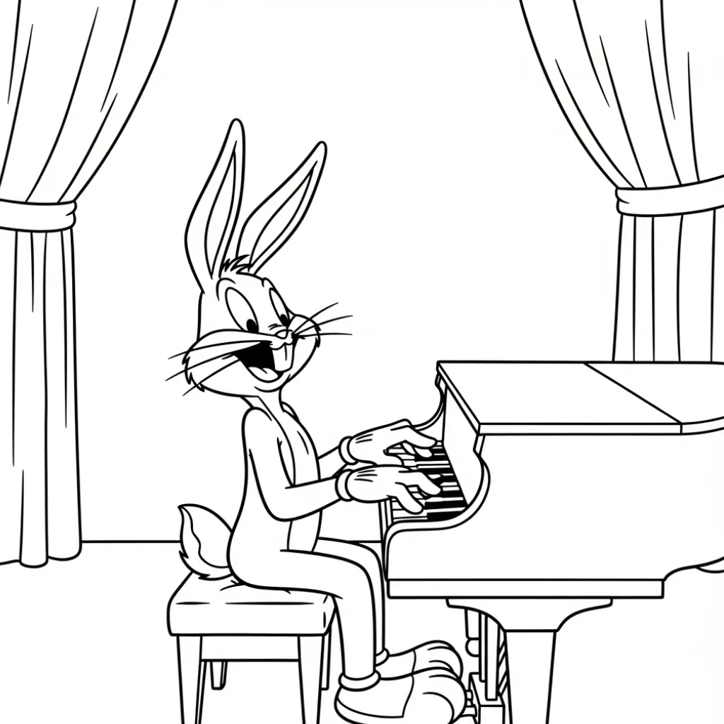 Bugs Bunny 15 para colorear para imprimir para niño de 4 años