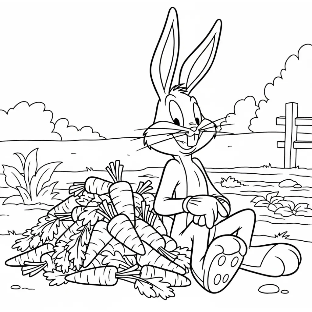 Bugs Bunny 16 para colorear para niño de 10 años