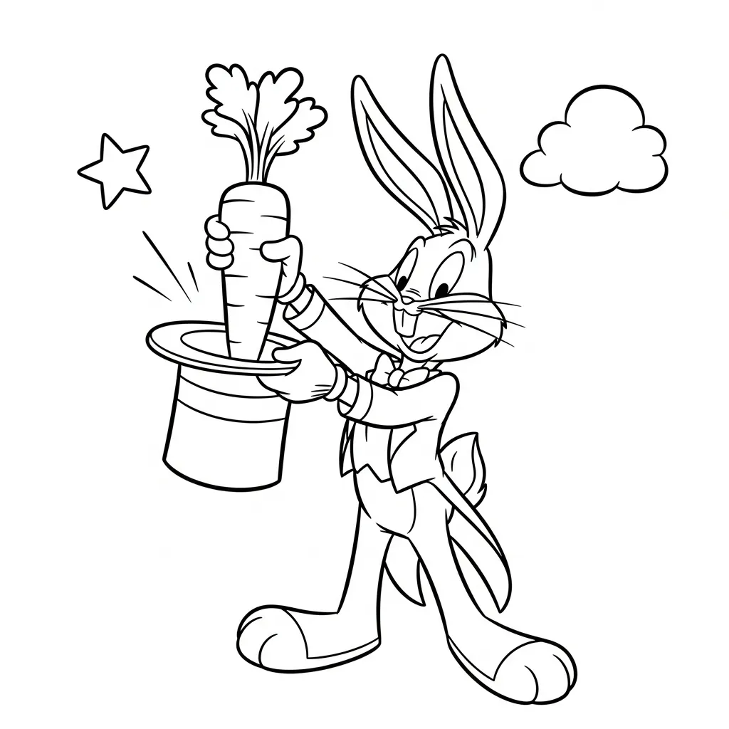 Bugs Bunny 21 para colorear para imprimir para niño de 9 años