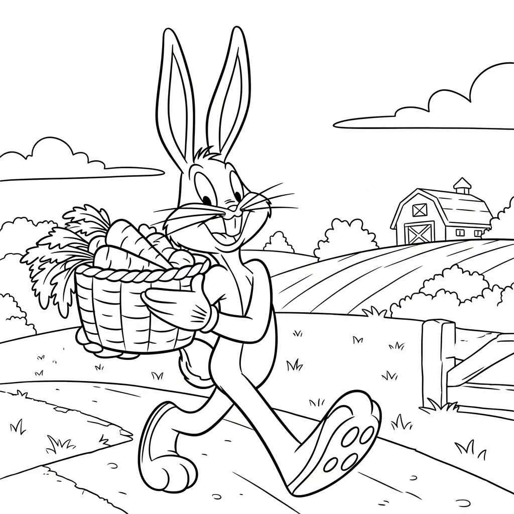 Bugs Bunny 22 para dibujar en línea