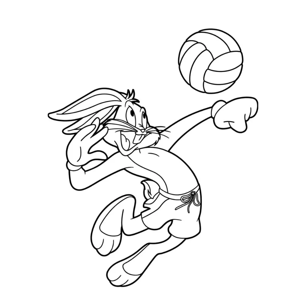 Bugs Bunny 4 para colorear y recortar para imprimir gratis