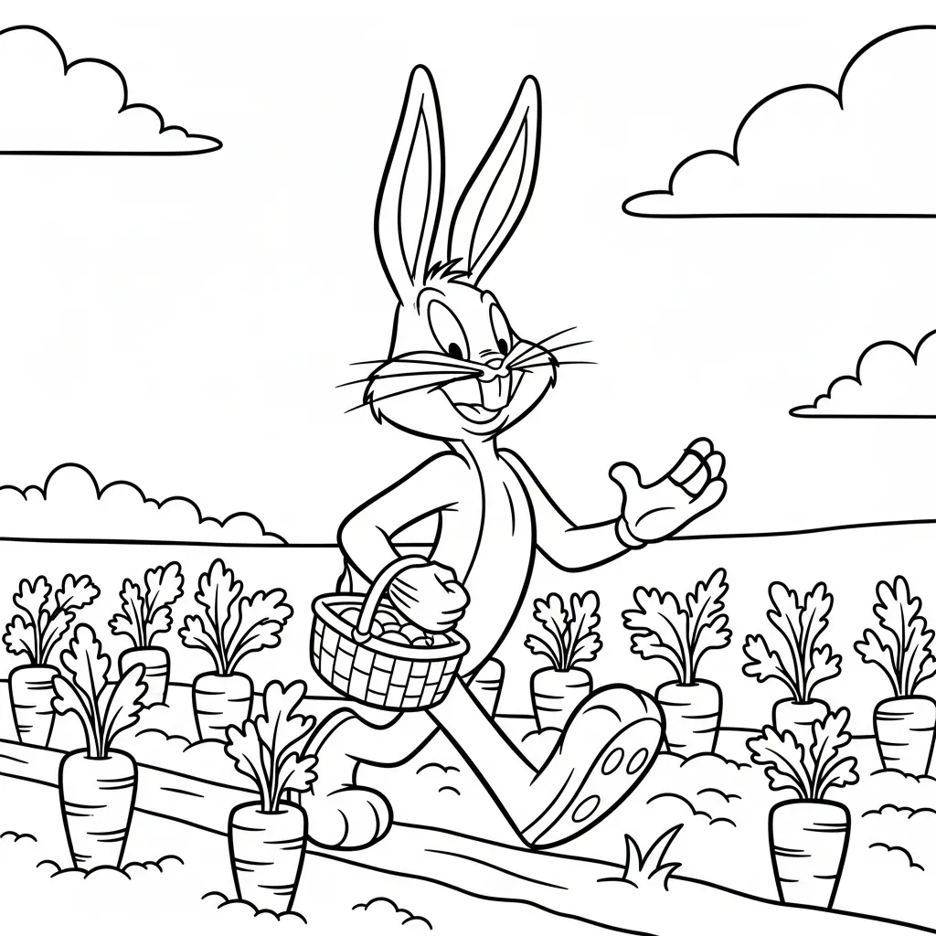 para imprimir Bugs Bunny 8 para colorear gratis