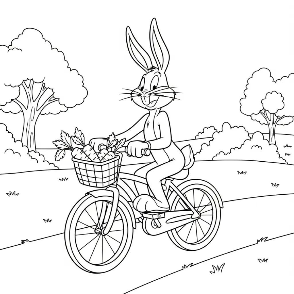 Bugs Bunny 9 para colorear y recortar para imprimir