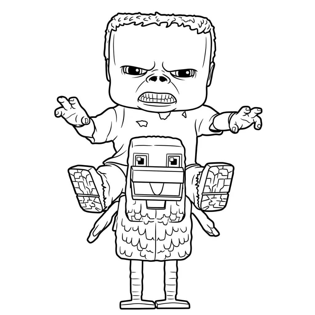 imprimir Chicken Jockey 5 para colorear gratis