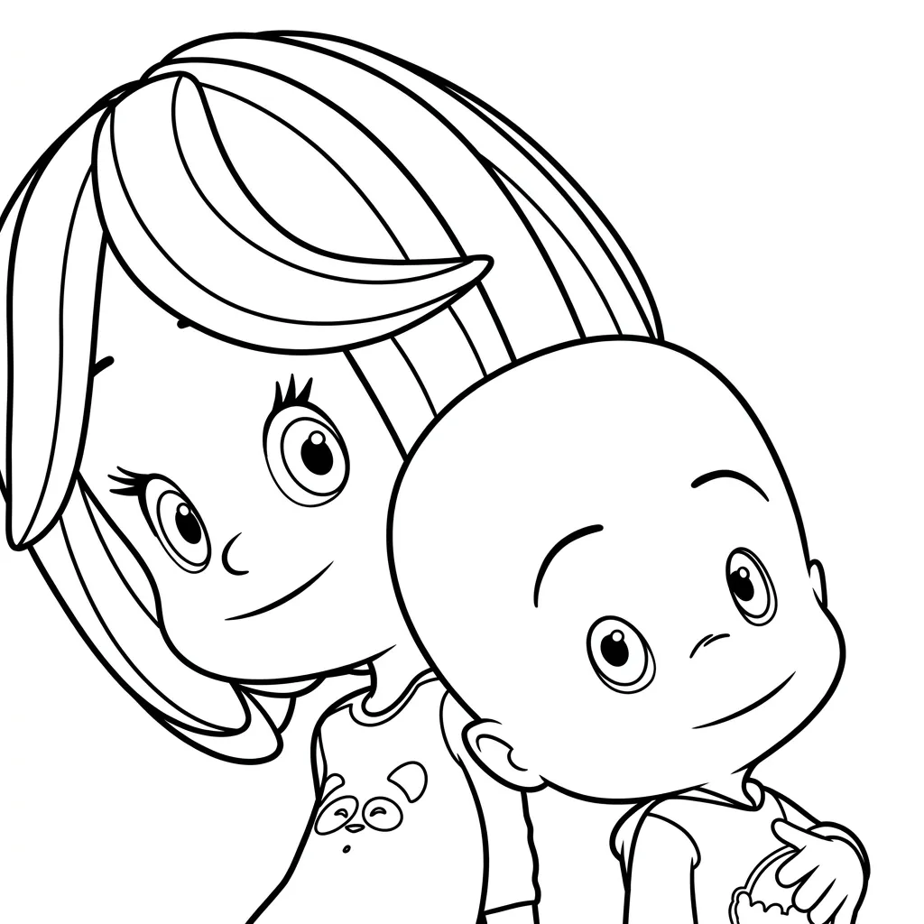 Cleo y Cuquín Para Colorear para colorear para imprimir para niño de 8 años