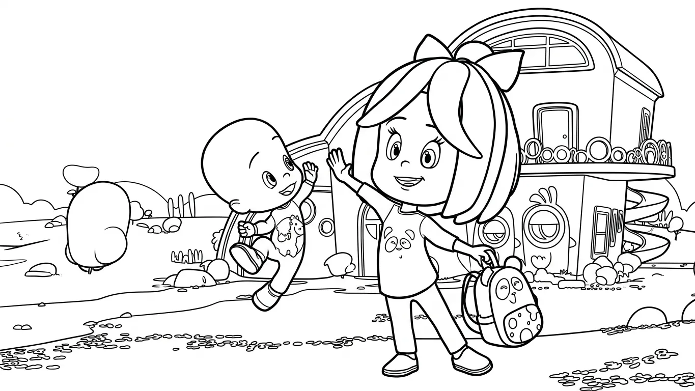 Cleo y Cuquín Para Colorear para colorear gratis en línea