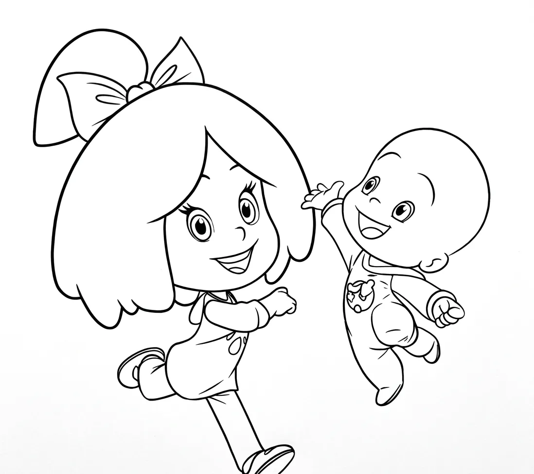 Cleo y Cuquín Para Colorear para colorear y recortar