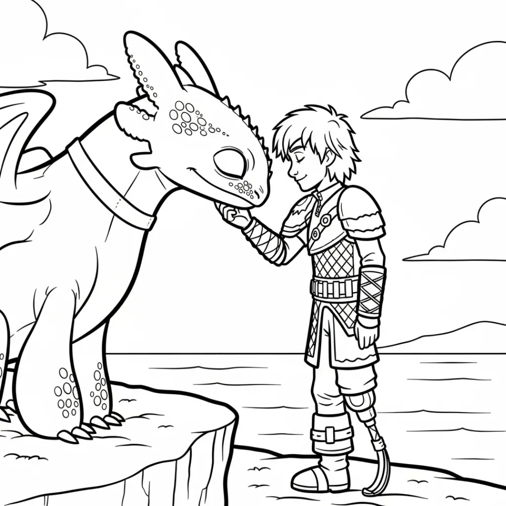 Cómo Entrenar A Tu Dragón 18 para colorear gratis para imprimir