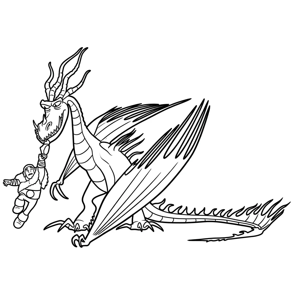 Cómo Entrenar A Tu Dragón 2 para colorear para niños para imprimir