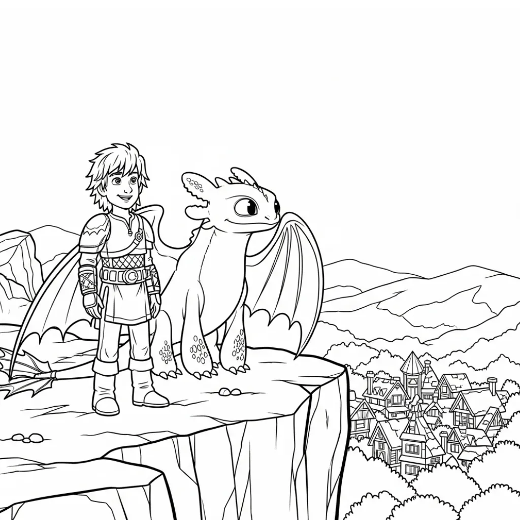 imprimir Cómo Entrenar A Tu Dragón 25 para colorear gratis